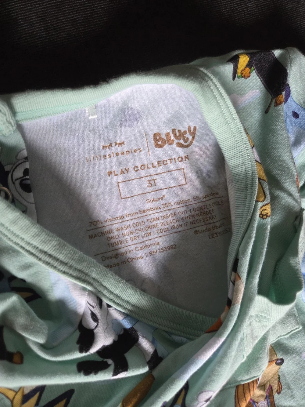 Little Sleepies Bluey Skys The Limit Play Romper 3T